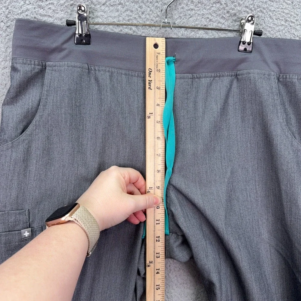 FIGS Scrub Pants Womens L/T Gray Kade Cargo Nurse Doctor Comfort Office Work